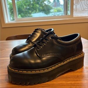 Dr. Marten Black Platform Lace-Up Shoes